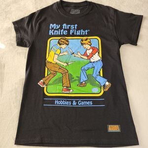 Steven Rhodes My First Knife Fight Black T-shirt With Graphics Size Small